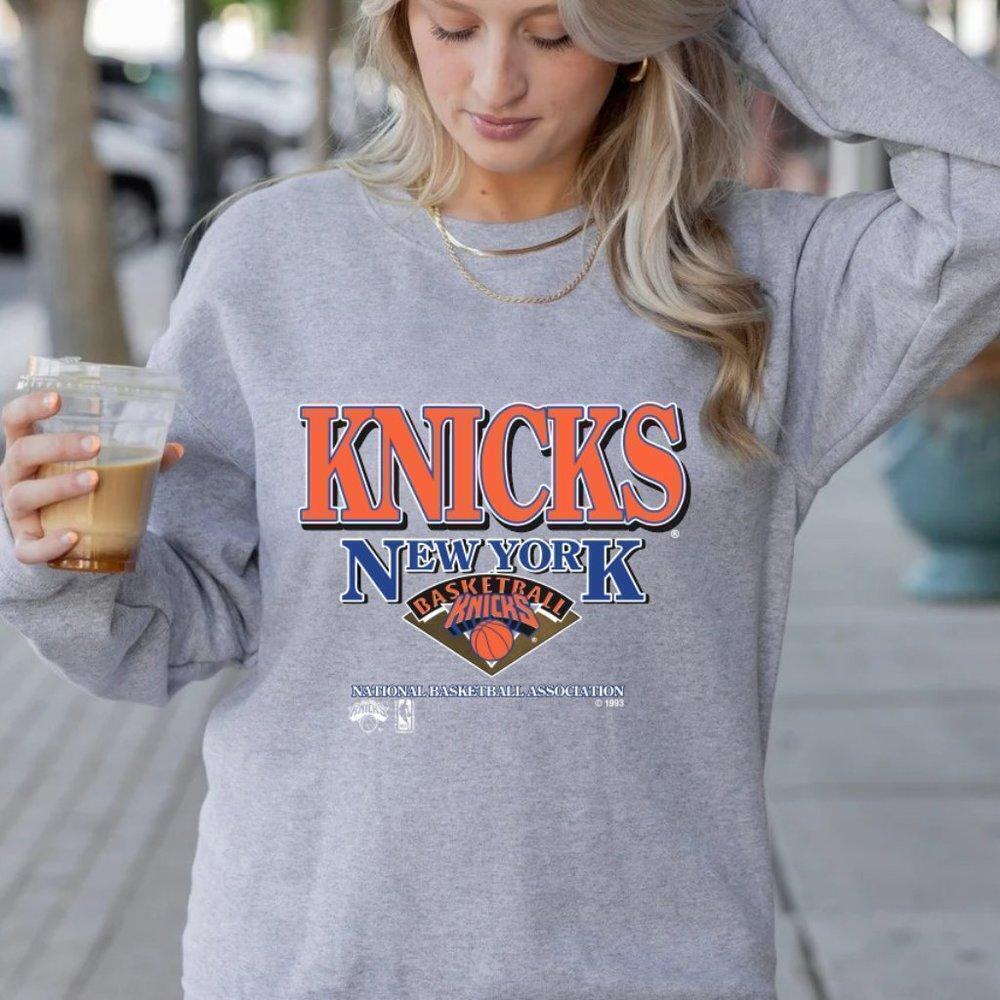 New York Basketball Knicks Style Retro Team Graphic Streetwear Sweatshirt